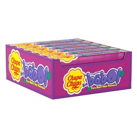 Chupa Chups Big Babol Soft Bubble Gum Fun Berries 27g x Pack of 20