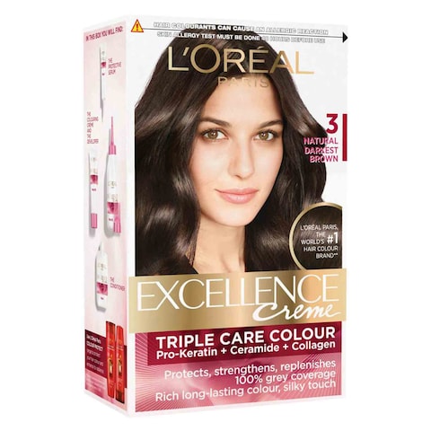 L&#39;Oreal Paris Excellence Creme Hair Color - 3 Dark Brown
