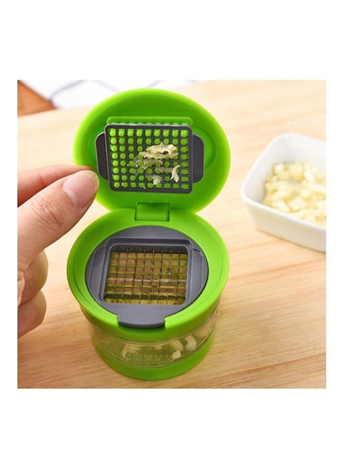 Generic Mincer Storage Garlic Chopper Green 7.5X6X7.5Centimeter