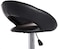 LANNY Set of 2 Modern Bar Stool High Chair T307G Black with Adjustable Height and PU Leather seat.