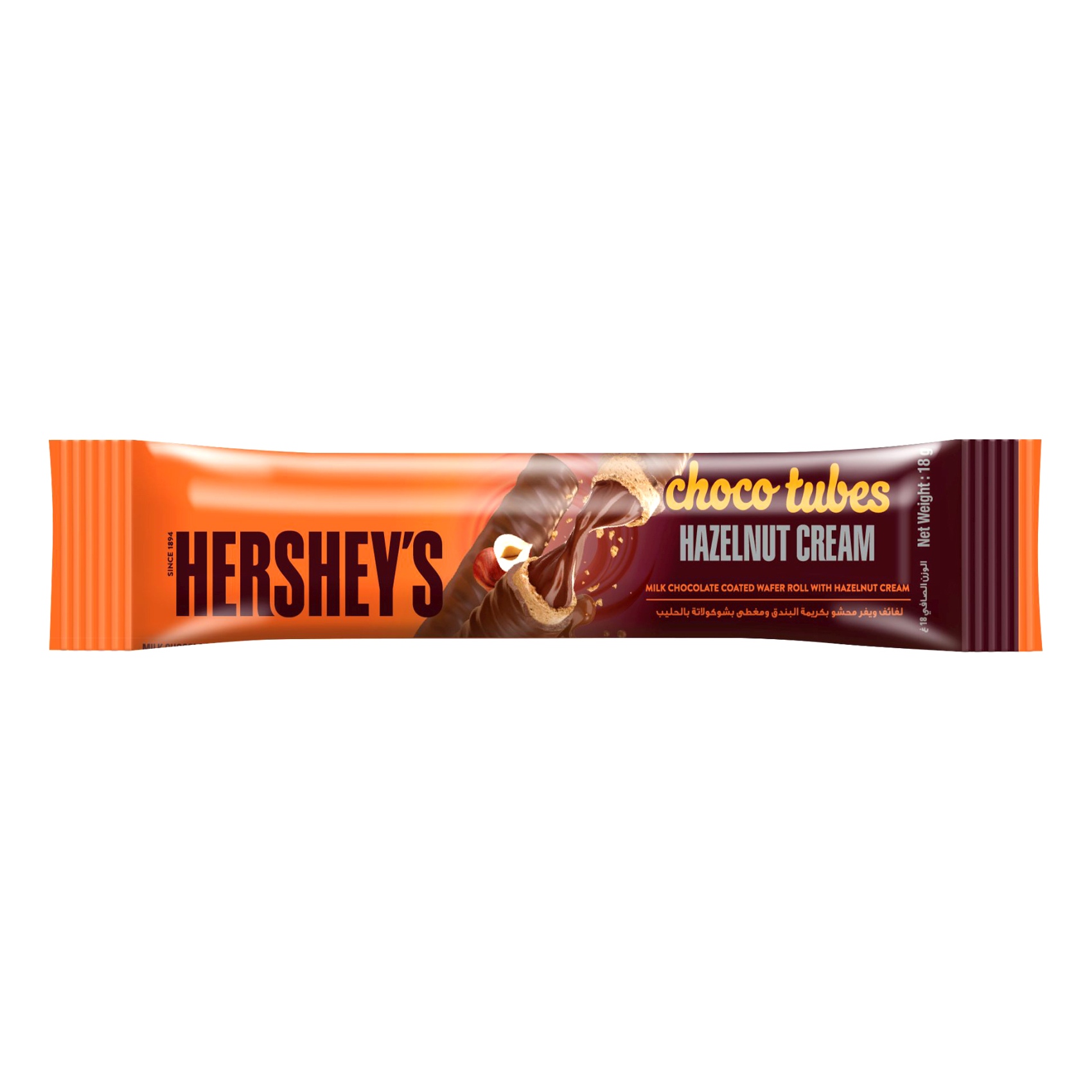 Hershey&#39;s Hazelnut Choco Tubes Wafer Roll 18g