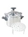 Generic Aluminium Pressure Cooker With Rack Silver/Black 25L