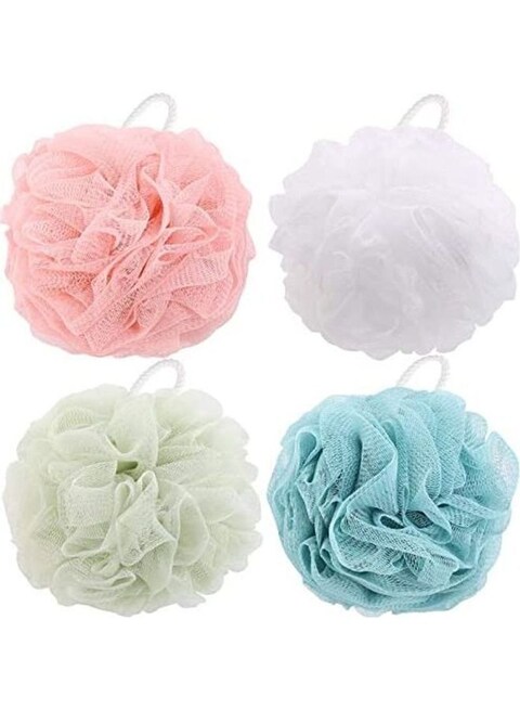 Buy Marrkhor 4-Pack Wash Bathing Sponge Loofahs, Multicolour, 11.81Inch in UAE