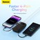 Baseus 10000 mAh Portable Charger Power Bank, Fast Charging Portable Phone Charger With Built-In Lightning And Usb-C Output Cable, Led Display Battery Pack For Iphone Samsung Android Pixel Ipad Black