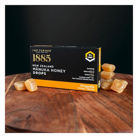 J &amp; P Turner 1885 Manuka Honey Drops Candy Propolis 48g