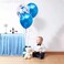 Party Propz Pack Of 18 Pcs Blue Latex &amp; Confetti Balloons For Boys Birthday Decoration Items/ Balloons For Boy Birthday Party