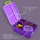Eazy Kids Jumbo Bento Lunch Box w/ Thermos &amp; Sauce Jar- Purple