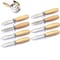 TANG SONG 8PCS Oyster Knife Oyster Shucking Knife Oyster Shucker Oyster Opener Oyster Clam Pearl Shell Shucking Knife With Wood Handle