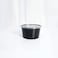 COSMOPLAST MICROWAVE CONTAINER ROUND BLACK WITH LID 450ML 50PCS