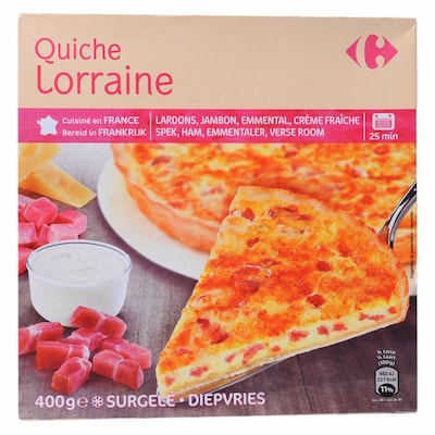 Carrefour Frozen Quiche Lorraine Pie 400G