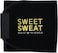 Sports Research Sweet Sweat Waist Trimmer, Black/Yellow Logo, Premium Waist Trainer Band For Men &amp; Women