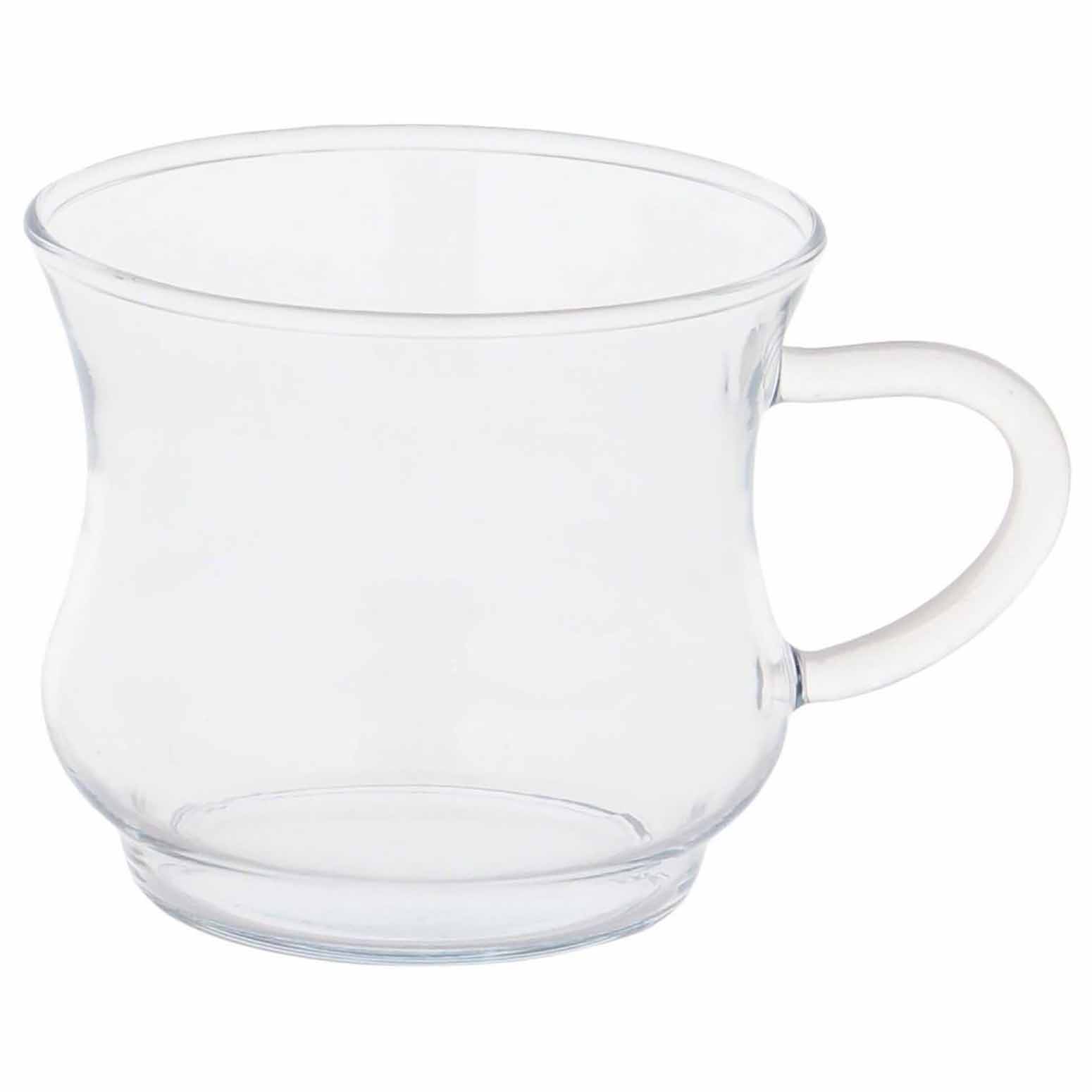 Termisil Glass Mug Set - 220ml - 6 Pieces - White