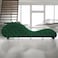 In House Romantic Chaise Longue Luxury And Romantic Design Sofa With Bed Mode Upholstery Pattern Of Velvet Fabric - Dark Green
