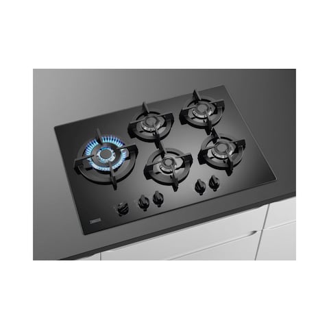 مسطح زانوسي زجاج غاز - 5 شعلة - 75 سم - ZGO78530BA