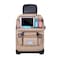 KKmoon - New Car Seat Back Bag Folding Table Organizer Pad Drink Chair Storage Pocket Box Automobile Accessories Beige