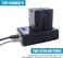 شاحن بطاريات (دي ام كيه باور) LP-E6 LP E6N (2-Pack 1800mAh ، ال سي دي مزدوج يو اس بي) لكاميرا كانون 80D 70D 60D 6D Mark II 7D Mark II 5D Mark II IV EOS 5Ds 5D2 5D3 5DSR 5D4