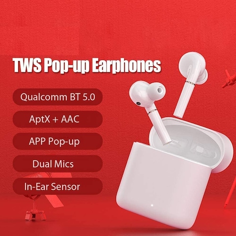 Haylou T19 Wireless Charging TWS+ Bluetooth Headphones,Smart Noise Cancelling, APTX Infrared Sensor Touch Wireless Earphones