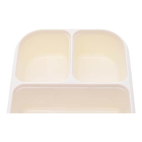 Lock &amp; Lock To Go, 3-Compartment Lunch Box, White, 980ml