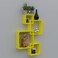 Wooden Twist Rafuf Intersecting Floating Wall Shelves with 4 Shelves Yellow