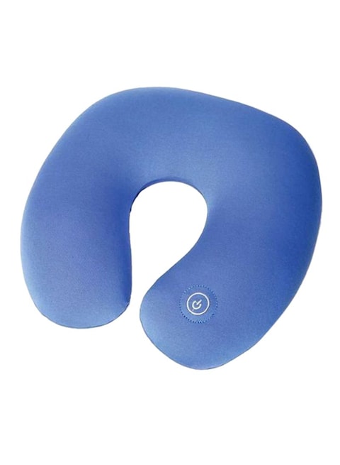 Generic Neck Massager Travel Pillow Polyester Blue 11X31cm