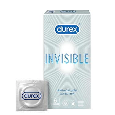 Durex Invisible Condom Clear 6 PCS
