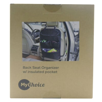 Mychoice Insulated Pocket Back Seat Organizer Black