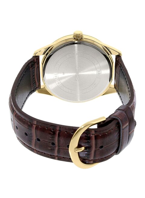 Casio - Women&#39;s Leather Band Analog Watch LTP-V005GL-9B