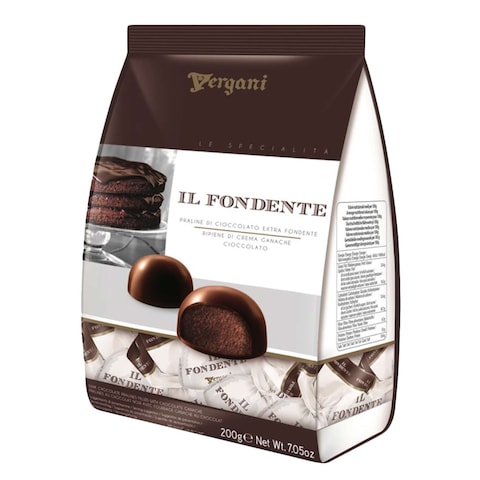 Vergani Il Fondente Dark Chocolate Praline With Chocolate Ganache 200g