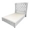 In House Lychee Velvet Bed Frame - Queen - 200x140 cm - White