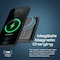 Promate Magnetic Wireless Power Bank, 10000mAh 15W Qi Wireless Mag-Safe Battery Pack with 20W USB-C Power Delivery Port, 18W QC 3.0 Port and Foldable Stand for iPhone 13, iPad Air PowerMag-10Pro Black