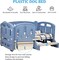 Dog bed for small and medium dogs, Plastic moisture-proof dog bed with Ladder, Anti-slip bottom, and storage box, Waterproof pet bed for indoor and outdoor 82 cm (Blue)