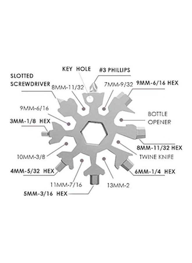 Wtrtr 19-In-1 Stainless Steel Snowflake Multi-Tool