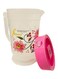 Generic Floral Design Plastic Water Jug White/Pink