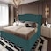 In House Taj Mahal Velvet Bed Frame - Queen - 200x140 cm - Turquoise