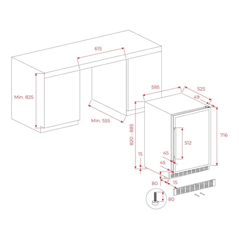 Teka Built-In Wine Cooler RVU20046 150L Black