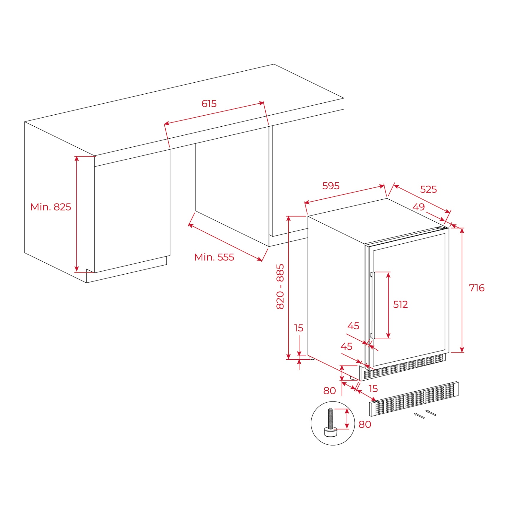 Teka Built-In Wine Cooler RVU20046 150L Black