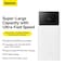 Baseus 30000.0 mAh Portable Charger Power Bank 30000mAh, 22.5W QC 3.0 PD 20W USB 3-Port 3A Fast Charging Charger C Battery Pack, Smart LED Display Phone for iPhone Series, Samsung, Android etc,  White