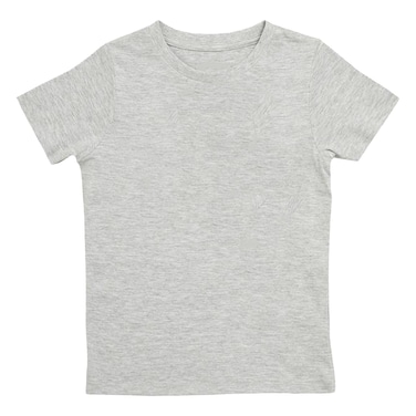 Boys Plain T-Shirt 9-10 Years Grey Marl