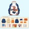 Little Story ROLE PLAY FIRE STATION WITH FIRE TRUCK AND BLOCK TOY SET SCHOOL BAG (223 Pcs) - Orange, 2-IN-1 Mode