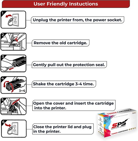 SPS 2x Compatible for HP 83A CF283A Black Toner for HP LaserJet Pro MFP M 201 n prints 3000 pages