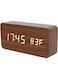 Generic Wooden LED Clock With Temperature Humidity Display Electronic Clock For Bedroom Bedside Home Office