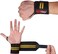 Max Strength Men's Bodybuilding Gym Training Hand Wrist Wraps (Pair) -Yellow/Black, 12 Inch