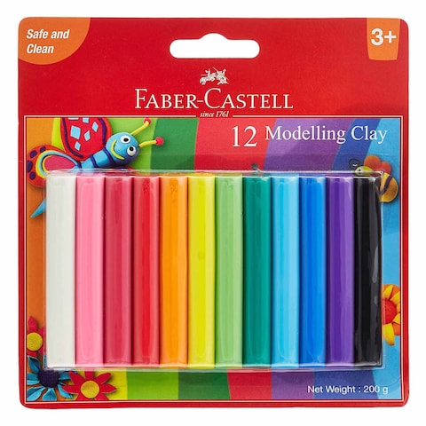 Faber Castell 120892 Modelling Clay 12 Pieces