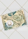 Lowha Decorative Acrylic Serving Tray With Gold Metal Handles And Tropical Palm Leaf Design 20x30 cm