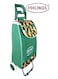 Folding Essential Shopping Trolley- WHEELS # GREEN LEAF   Fabric Luggage Bag with Wheels   Shopping Cart   Shopping Trolley with Wheels   Portable Trolley   Foldable Shopping Bag