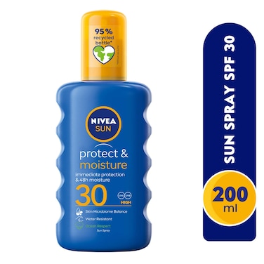 Nivea Sun Protect &amp; Moisture Water Resistant Sun Spray - SPF30 - 200ml