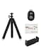 Generic Mini Flexible Sponge Octopus Stand Tripod With BT Remote Black