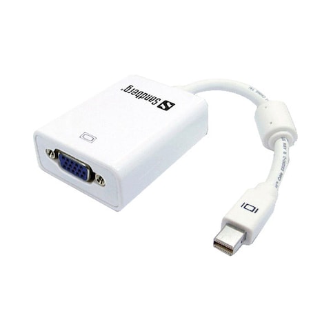 ساندبرغ ميني ديسبلاي بورت محول VGA - أبيض