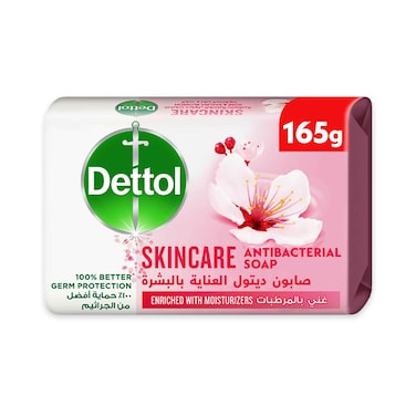 صابون ديتول للعناية بالبشرة، برائحة الورد وزهرة الساكورا، 165 غرام
