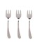 Zinnia Curvy Stainless Steel Dessert Fork Set - 3 pieces